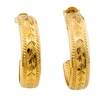 9ct gold 2.1g Hoop Earrings